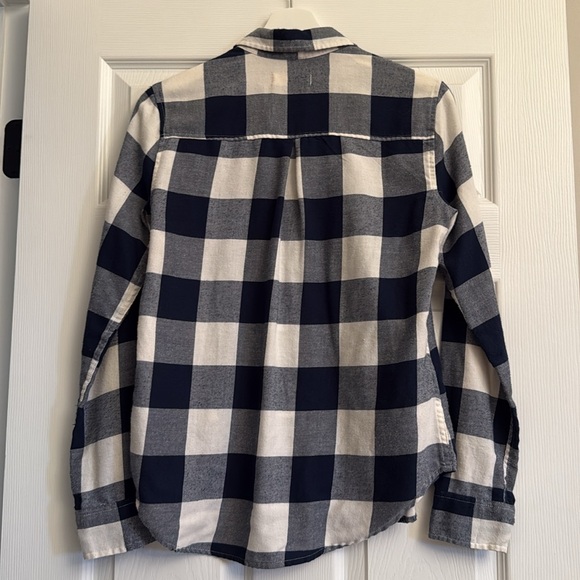Hollister Navy and Cream Checkered Shirt - Picture 3 of 4